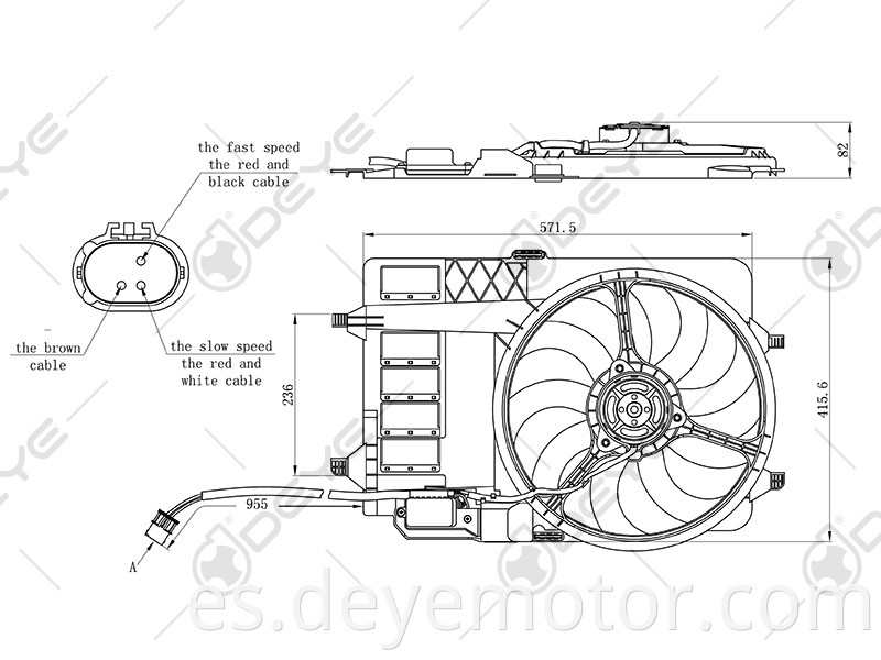 17117541092 17107529272 Ventilador eléctrico de 12 voltios para BMW MINI